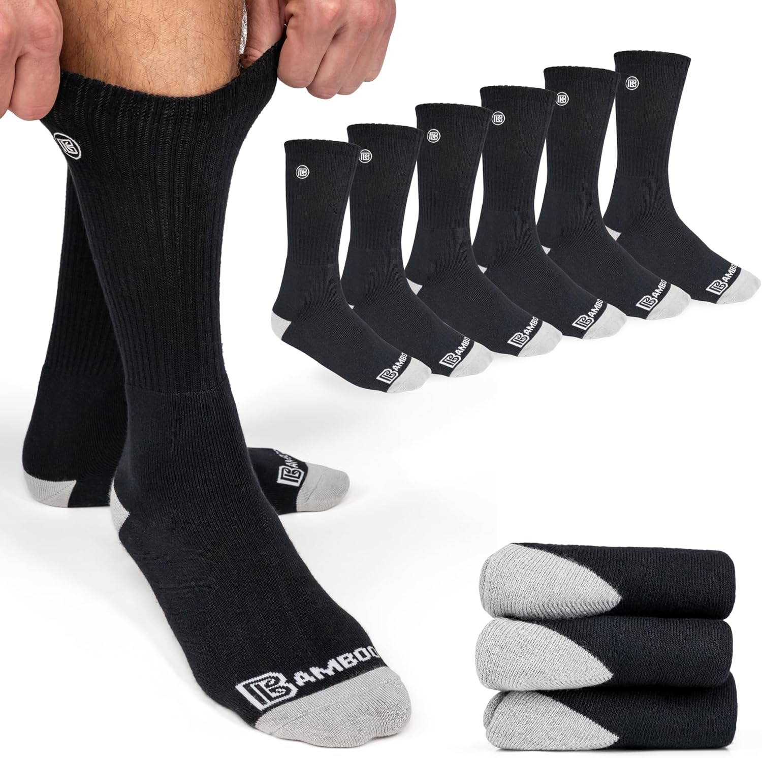 Comfortable Bamboo Rayon Crew Socks